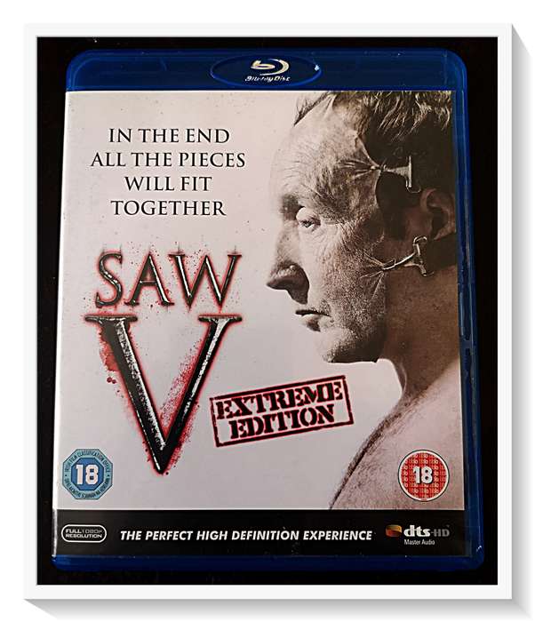 SAW V - Blu-Ray - EXTREME EDITION - PG18VHL - Disc and Casing in Excellent Condition ***