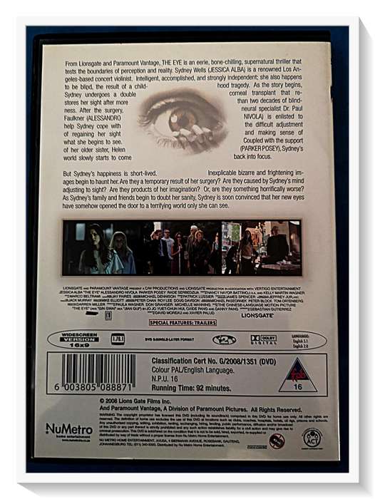 The Eye - Mystery Horror - DVD - Condition: Very Good
