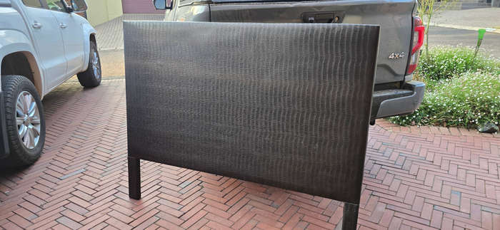 Queen Faux Leather Headboard  Crocodile Print