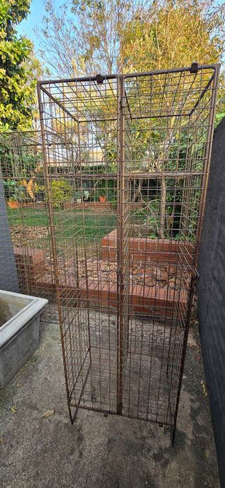 Vintage Industrial Wire Mesh Lockers  Metal storage cages