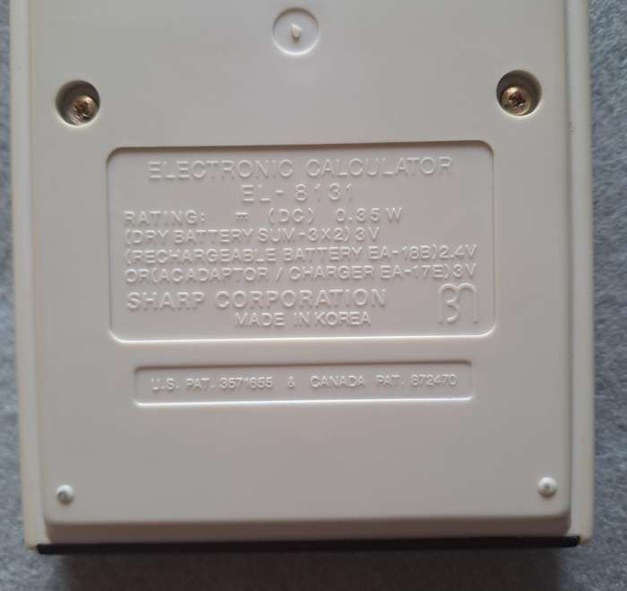 Vintage Sharp EL-8121 calculator.