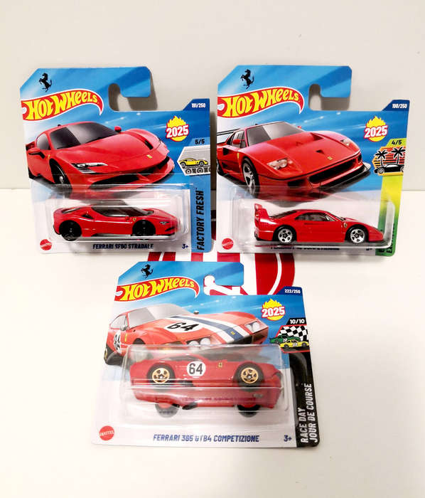 2025 Hot Wheels FERRARI Combo ( 3 x Models)
