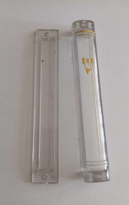 Mezuzah cover clear perspex
