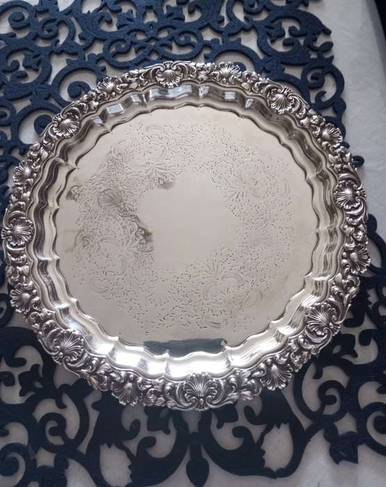 A fine silver plate tray vintage