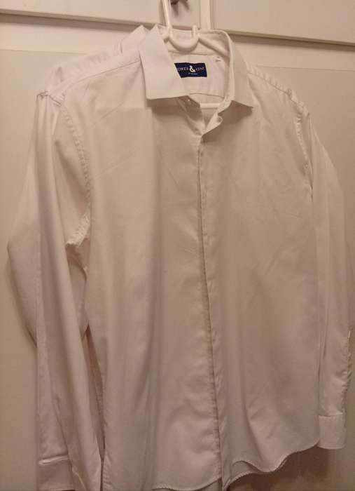 Pair brand new white dress cotton shirts L-sleeve