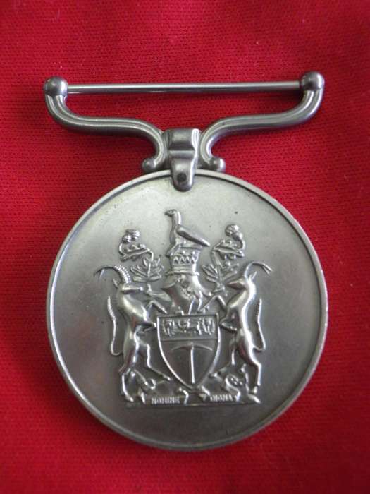 RHODESIA - FULL SIZE RhGSM - TO A. 11491 F/R MUMVUWA -SERVED IN SBY. POLICE RESERVE-SEE BELOW (207)