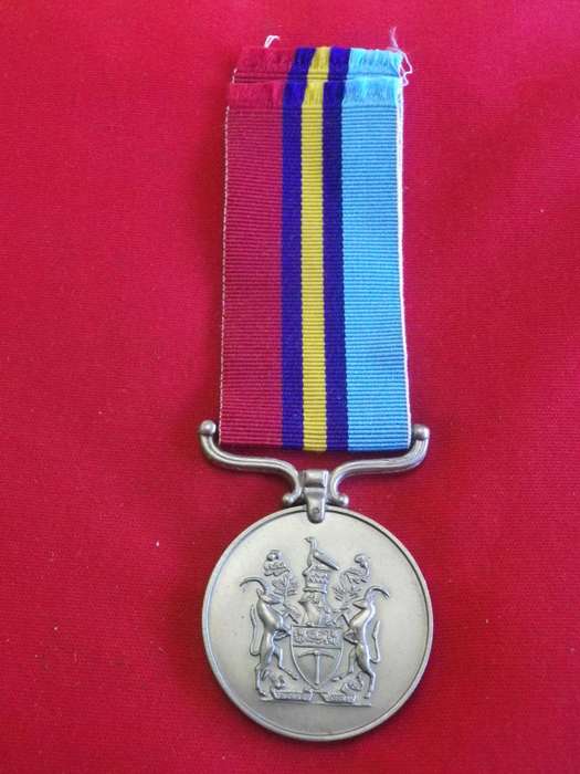 RHODESIAN FULL SIZE GENERAL SERVICE MEDAL (RhGSM) TO  PR34167 RFN A.M. HASTINGS  -UNRESEARCHED (218)