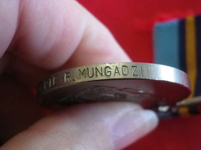 RHODESIAN FULL SIZE GENERAL SERVICE MEDAL (RhGSM) TO 510140 PTE R.MUNGADZI  SEE BELOW     (215)