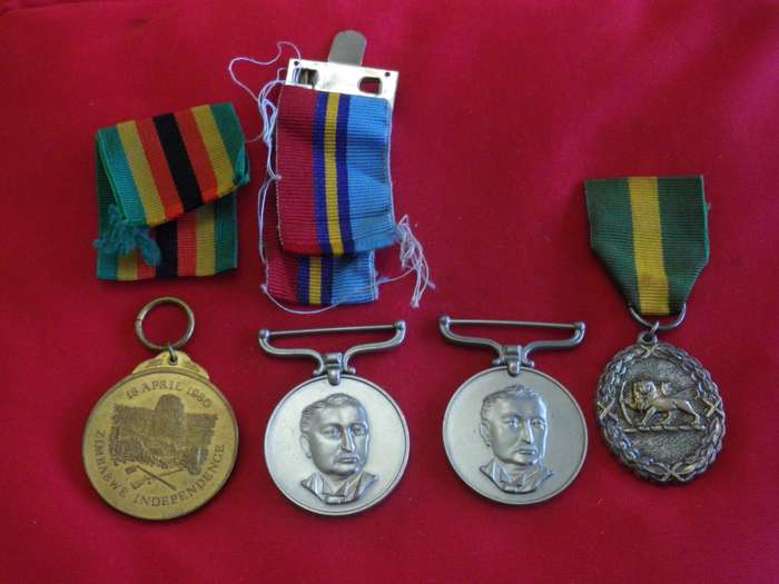 GOOD GROUP -RhGSM X 2 + Z.I.M + MEDAL FOR TERRITORIAL SERVICE TO CAPT W.B. LETCHER - SEE BELOW (223)