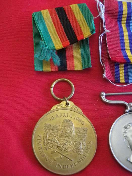 GOOD GROUP -RhGSM X 2 + Z.I.M + MEDAL FOR TERRITORIAL SERVICE TO CAPT W.B. LETCHER - SEE BELOW (223)