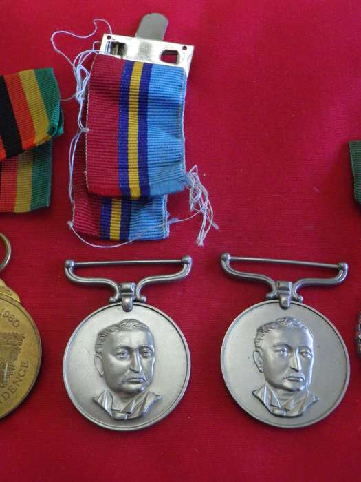 GOOD GROUP -RhGSM X 2 + Z.I.M + MEDAL FOR TERRITORIAL SERVICE TO CAPT W.B. LETCHER - SEE BELOW (223)