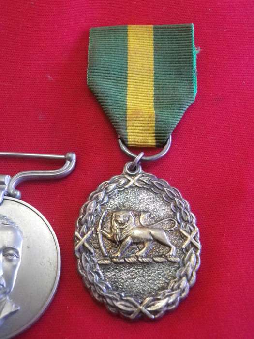 GOOD GROUP -RhGSM X 2 + Z.I.M + MEDAL FOR TERRITORIAL SERVICE TO CAPT W.B. LETCHER - SEE BELOW (223)