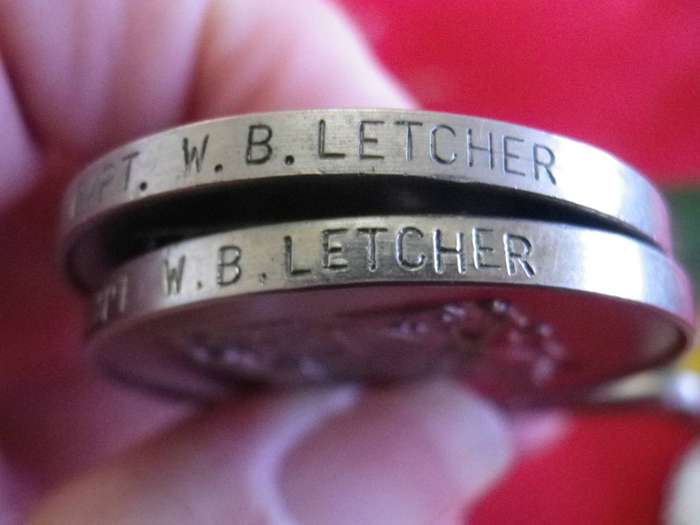 GOOD GROUP -RhGSM X 2 + Z.I.M + MEDAL FOR TERRITORIAL SERVICE TO CAPT W.B. LETCHER - SEE BELOW (223)