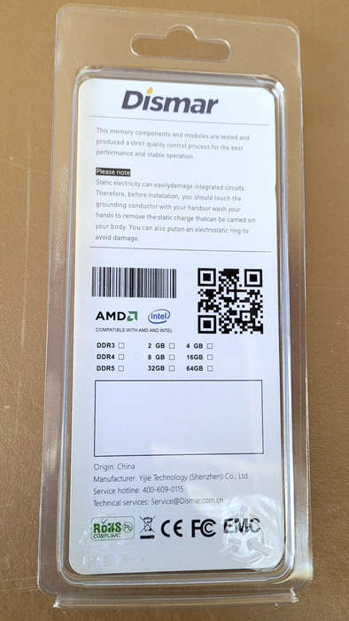 8 GB desktop memory card - compatible with Intel AMD - up to 64 GB.   (Bid Per Piece)