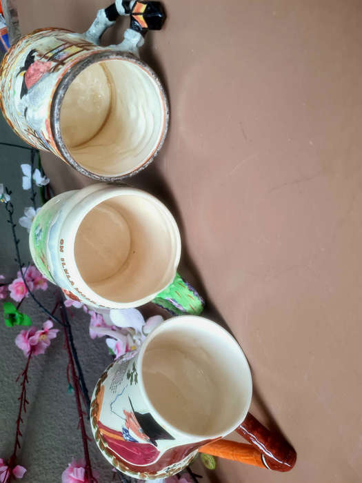 JOB LOT Collector Ceramic Toby Mugs (Weller, John Peel & Musical Marry-Jane).  Bid Per Lot)  READ!!
