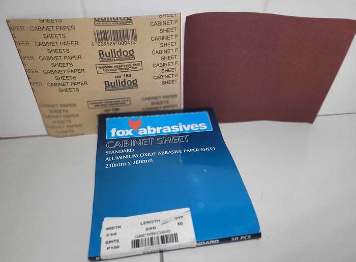 P150 Standard Aluminium Oxide Abrasive Paper Sheet. (230x280)mm. (Bid Per Piece - To Take All 24x)