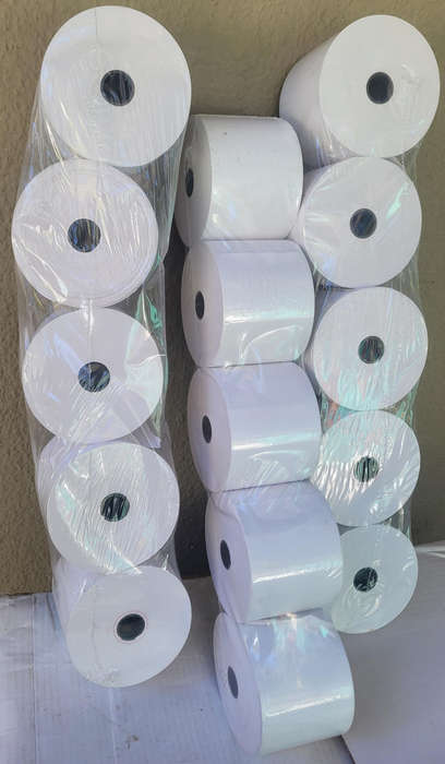 Thermal Till Rolls. NEW  (57x76)mm (Bid Per 50x Rolls)  LAST LOT...