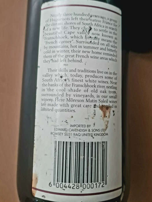 Collector`s Vintage Wine Collection. VLOTTENBURG PAARL 1995/MORESON 1994-CERTIFIED & NUMBERED