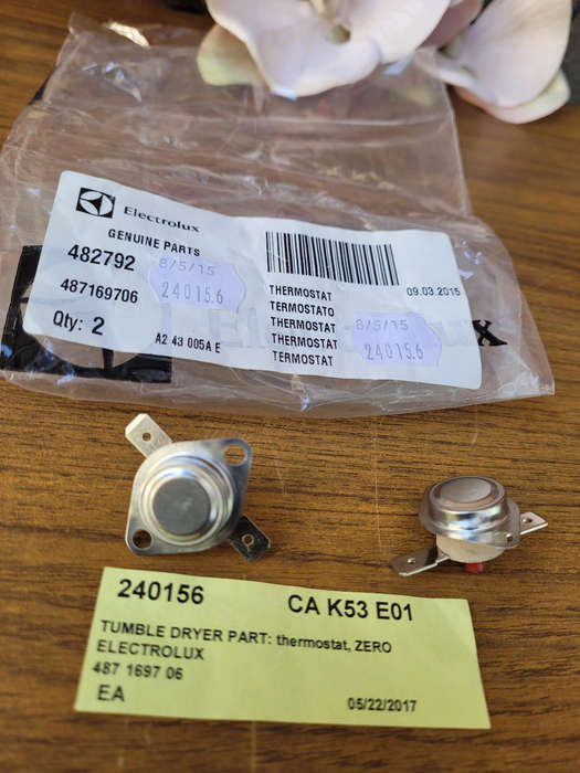 Electrolux tumble dryer replacement thermostat switch - bid per piece