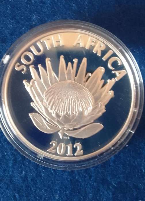 2012 SILVER R1  THE SISULU'S  PROOF COIN IN SA MINT BOX