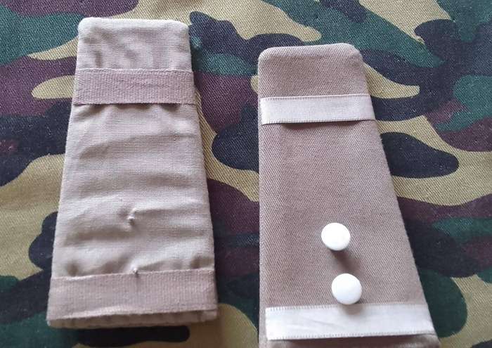 SADF/ SA ARMY CHAPLAIN  SHOULDER RANK SET  (with pins)