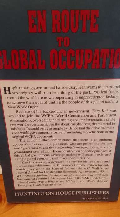 Book:  En Route to Global Occupation - Gary Kah