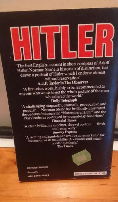 Book: HITLER - Norman Stone