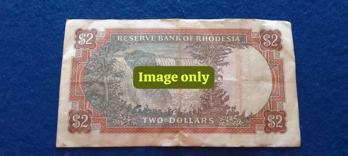 BANK OF RHODESIA TWO DOLLARS NOTE - 1972 - BRILLIANT NOTE