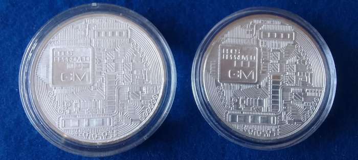silver 1oz BITCOIN - (BU) - Bid per coin (in capsule)
