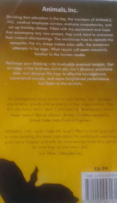 Book: Animals,  Inc. A Business Parable for the 21st Century - Tucker/Allman