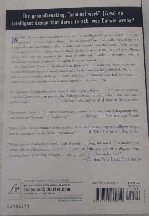 Book:  Darwin's Black Box - The Biochemical Challenge to Evolution- Michael J Behe