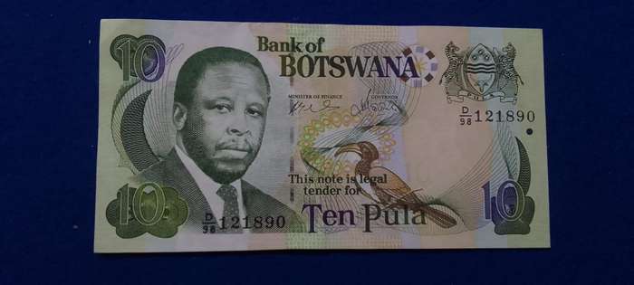 Bank of Botswana Ten Pula banknote