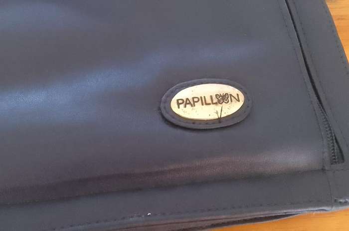 Briefcase or laptop bag ( soft  leather look - Blue )