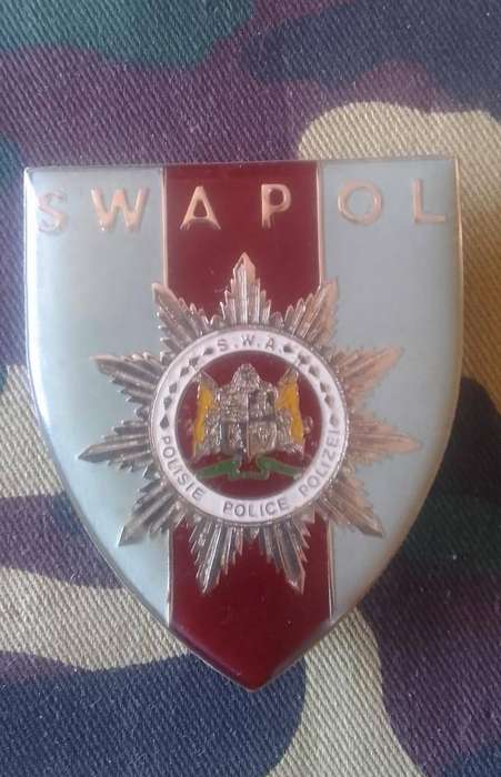SADF/SA Army  / S.W.A.  SWAPOL Shoulder Flash with Pins