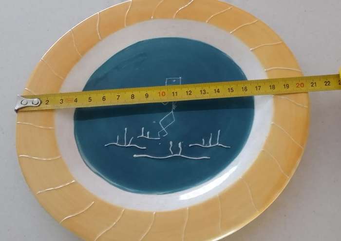 HAND PAINTED CERAMIC SIDE PLATE
