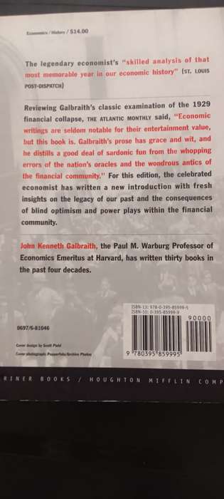 Book:  The Great Crash 1929 - John Kenneth Galbraith