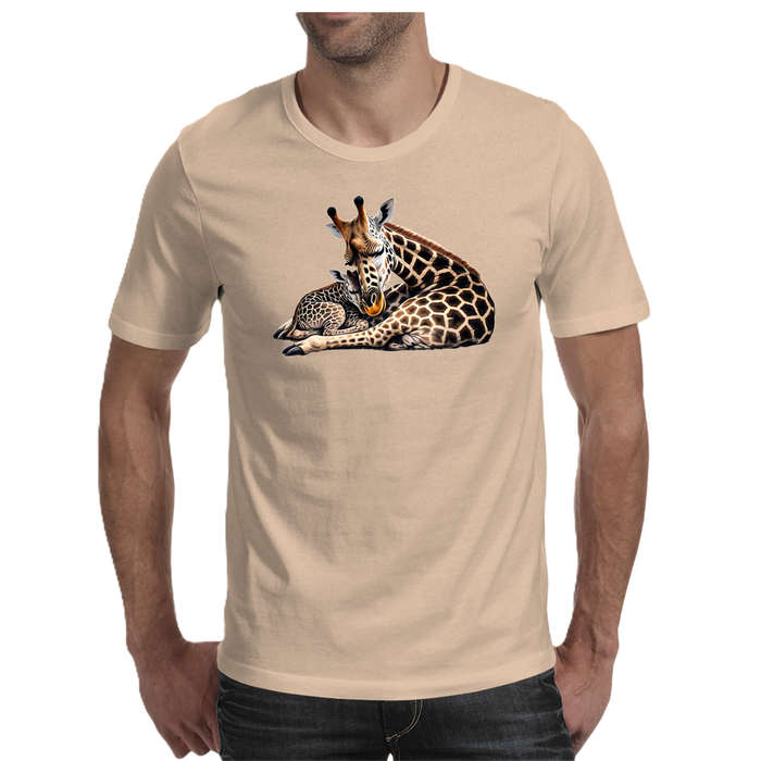 Wildlife print- GIRAFFE  men's T-shirt 100% cotton
