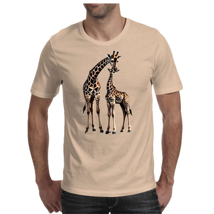 Wildlife print- GIRAFFE  men's T-shirt 100% cotton