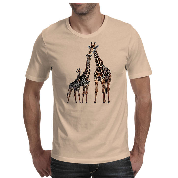 Wildlife print- GIRAFFE  men's T-shirt 100% cotton