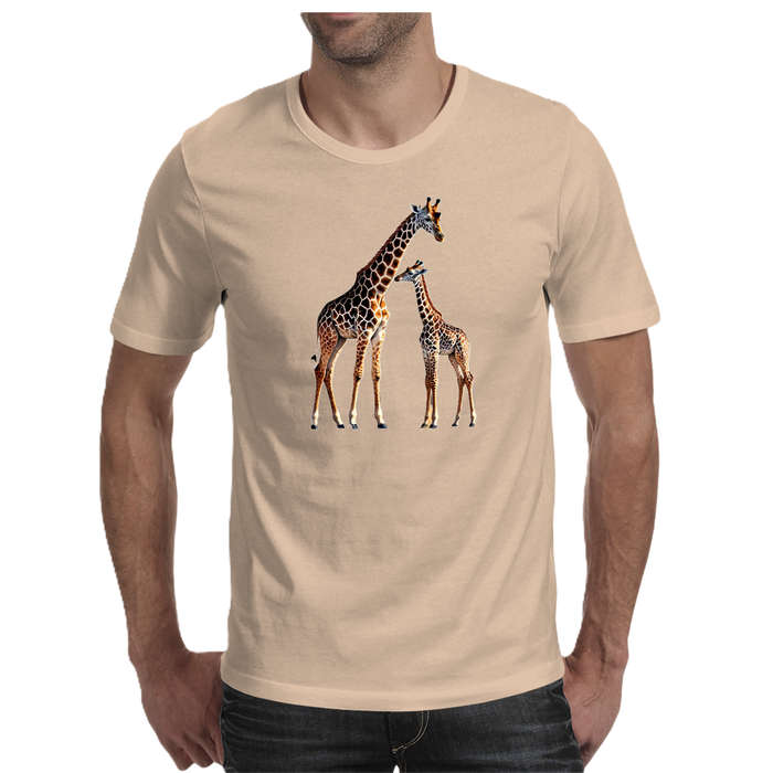 Wildlife print- GIRAFFE  men's T-shirt 100% cotton