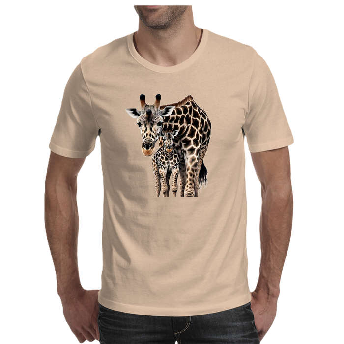 Wildlife print- GIRAFFE  men's T-shirt 100% cotton