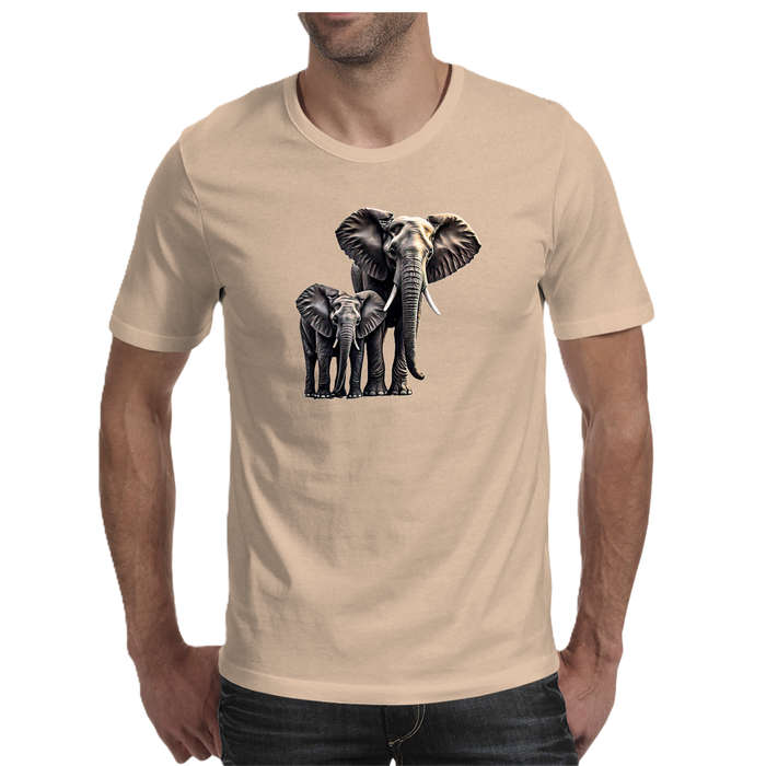 Wildlife print- ELEPHANT  men's T-shirt 100% cotton