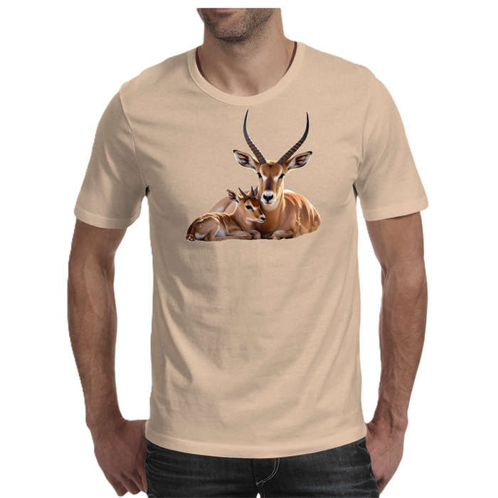 Wildlife print- SPRINGBUCK SPRINGBOK men's T-shirt 100% cotton