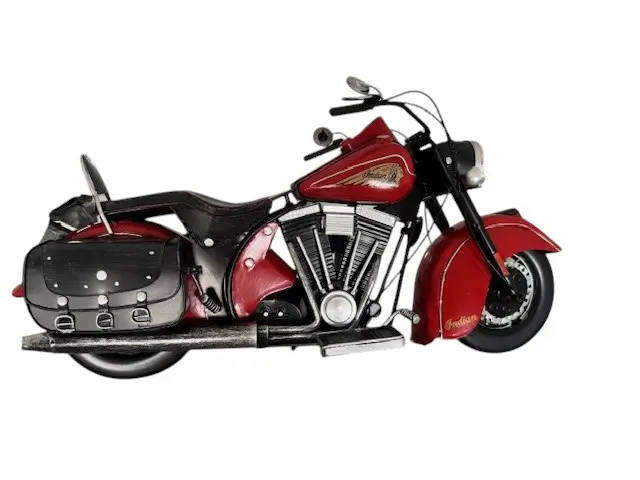 Indian Metal Model Motorbike with Saddle bag