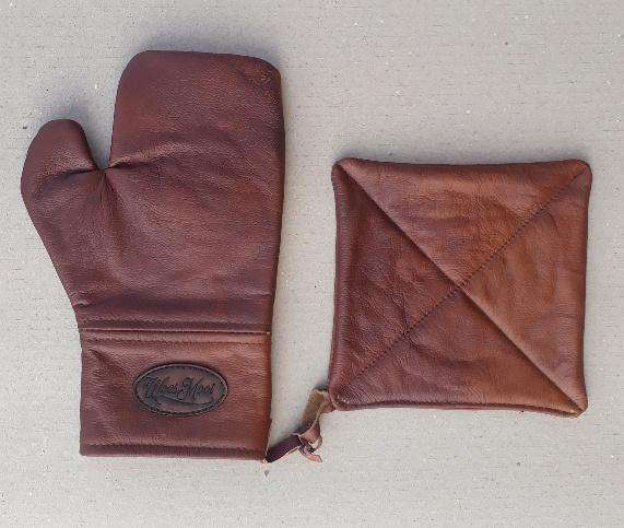 Genuine Leather Braai Gloves and Potholder