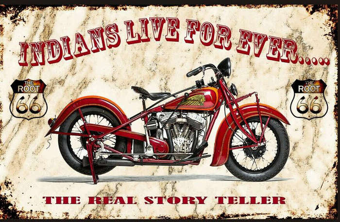 Indians The Real Storyteller Big Metal Sign