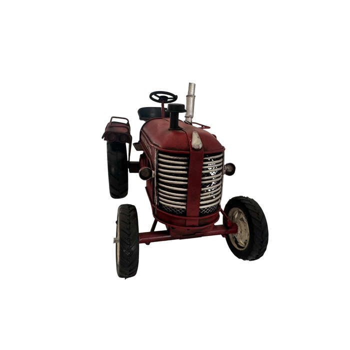 Metal Model Old Tractor-Red