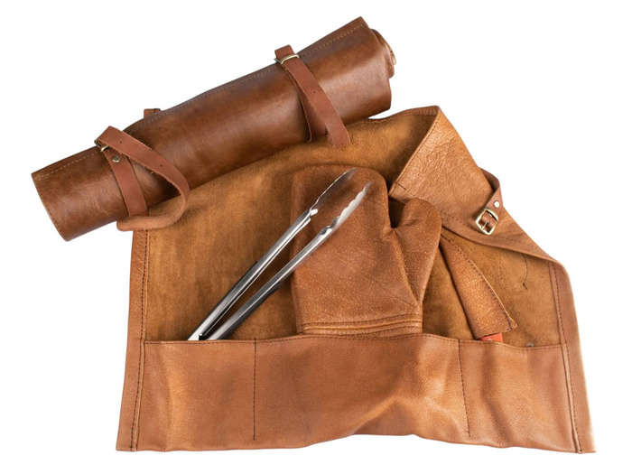 Braai Kit Genuine Leather - Dark Brown