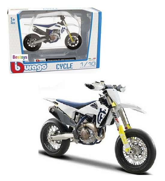 Burago Motorcycle Bike Husqvarna FS 450 Supermoto