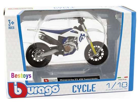 Burago Motorcycle Bike Husqvarna FS 450 Supermoto